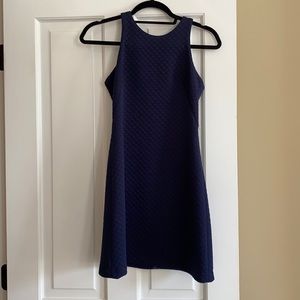 Navy blue midi dress